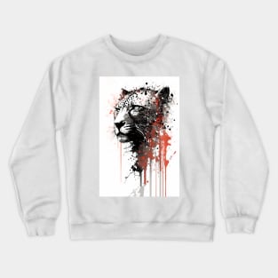 Ink Portrait of A Leopard Crewneck Sweatshirt